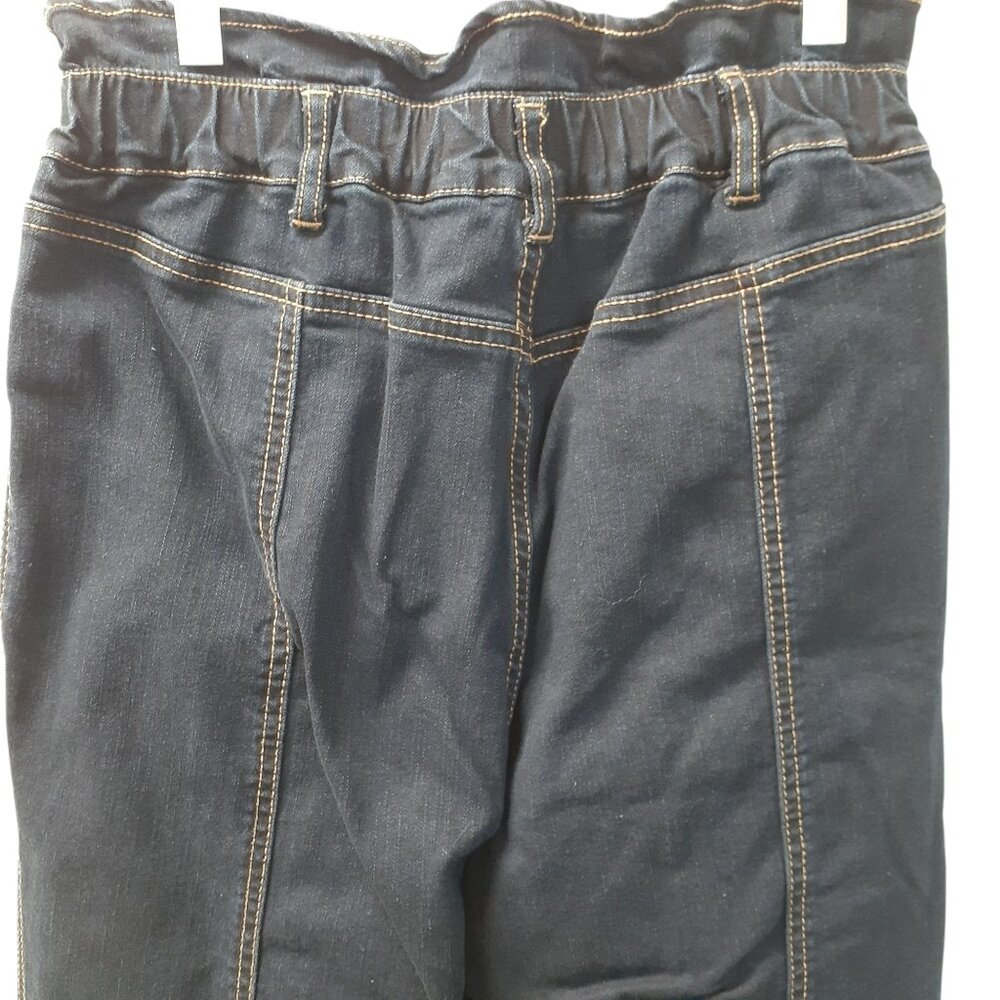 Vintage America Paperbag Waist Ankle Jeans Womens Size 8 Regular Denim Blue - Picture 2 of 10